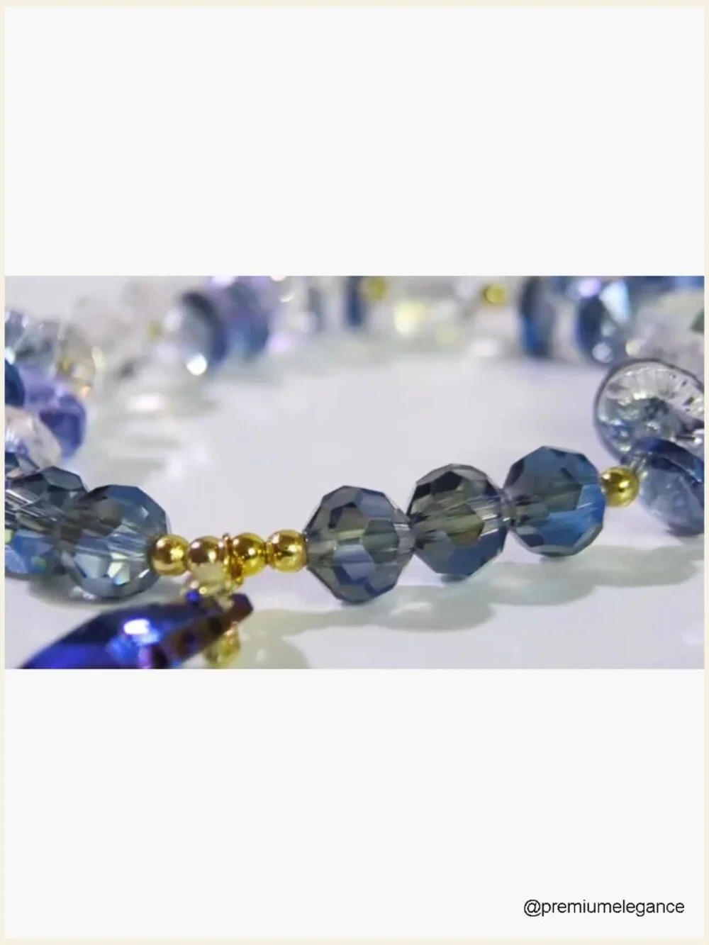 Handcrafted Crystal Beaded Stretch Bracelet Gift Box